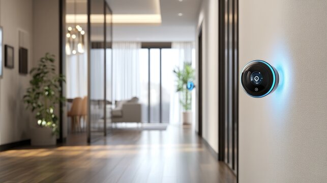 Modern Smart Home Interior Wall Mounted Control Panel