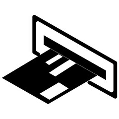ATM card icon vectors illustration