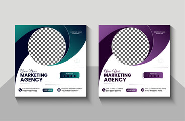 Social media posts and corporate templates for digital marketing agencies.
