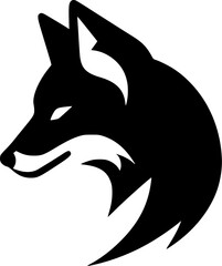 Fox | Black and White Vector illustration