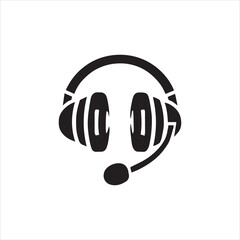 headphones icon on white background
