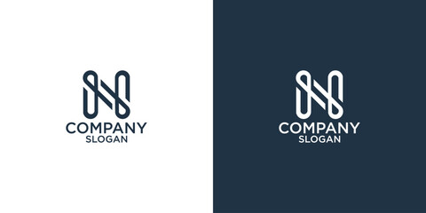 Obraz premium initial n abstract monogram logo design vector