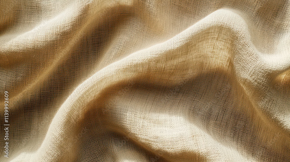 Poster a close-up of softly draped fabric with subtle textures and tones.