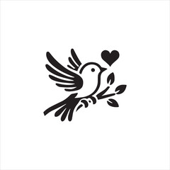 dove with heart