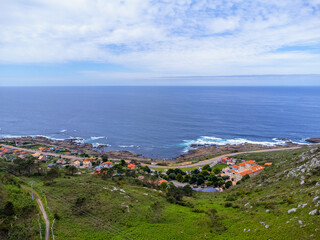scenic coastal village overlooking the ocean