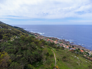 charming seaside community on a rocky coastline