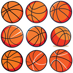 Basketball, Basketball Clipart, Basketball Cut Files, Sports Vector Files illustration design