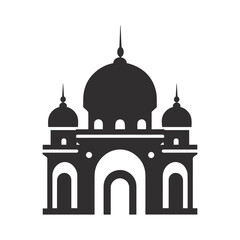 Mosque vector Illustration, white background, creative design.