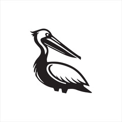 illustration of white pelican