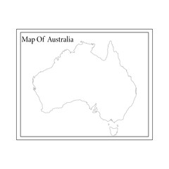 Obraz premium Australia country map icon vectors illustration symbol design