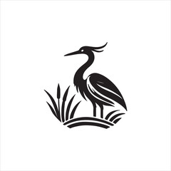 heron bird illustration