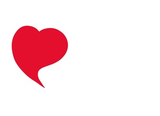 シンプルな赤いハートのイラスト