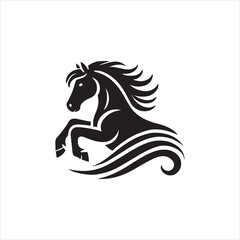 silhouette of a horse