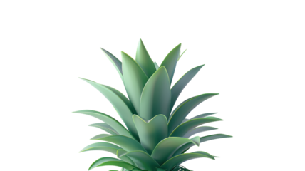Vibrant green pineapple showcased against a bright blue background, capturing the essence of tropical freshness and vitality