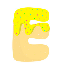 English donut letters cute Clipart 