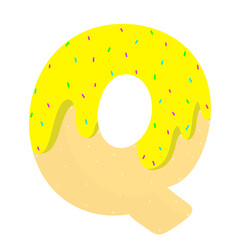 English donut letters cute Clipart 