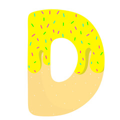 English donut letters cute Clipart 