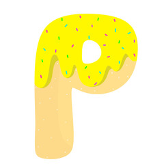 English donut letters cute Clipart 