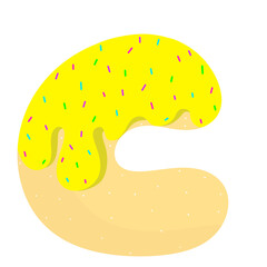 English donut letters cute Clipart 
