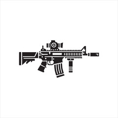 hand drawn illustration of a gun