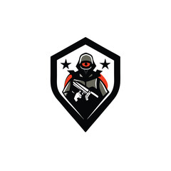 Design a futuristic, edgy logo for a gaming company; sleek, aggressive, and technologically advanced.  Think cyberpunk aesthetics.