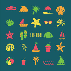 summer beach design element © Singabera