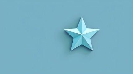 Obraz premium A single blue star against a blue background.
