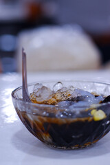 Shaved ice grass jelly