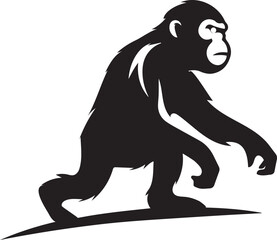 Ape Bold black and white stylized lion head profile graphic