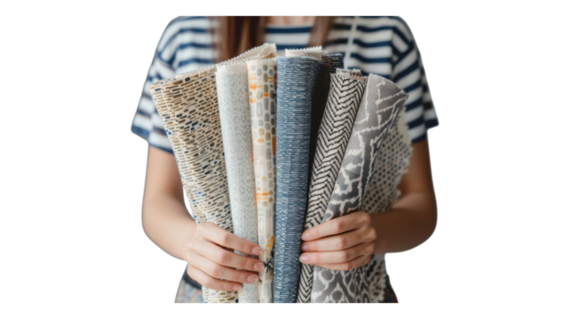 Exploring textile patterns in vibrant fabric selection for design