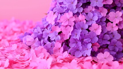 Delicate Pink and Purple Flower Cascade