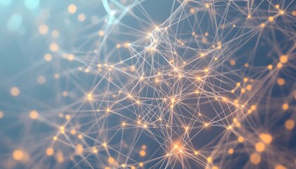 Obraz premium Plexus abstract technology background connecting lines and dots