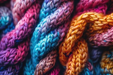 knitted background with intricate textured fabric and cozy patterns