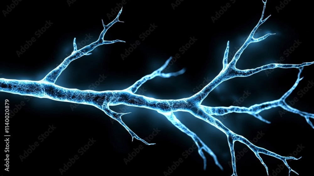 Aufkleber glowing neural network ai science technology background
