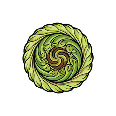 Generate an image of calming, organic, flowing shapes forming a gentle inward spiral, evoking serenity and tranquility.  Use pastel, muted colors.