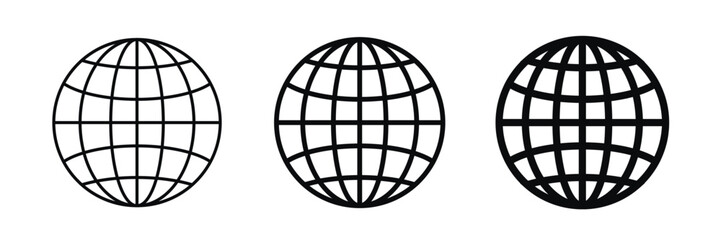 Globe icons. Vector earth. Planet icon