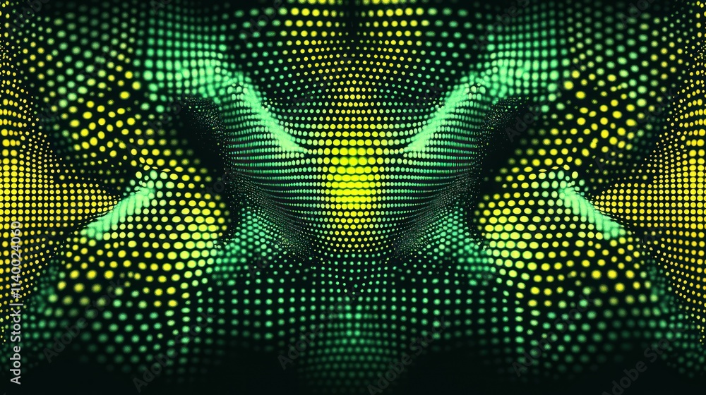 Aufkleber Abstract digital pattern with vibrant dots creating a dynamic visual effect.