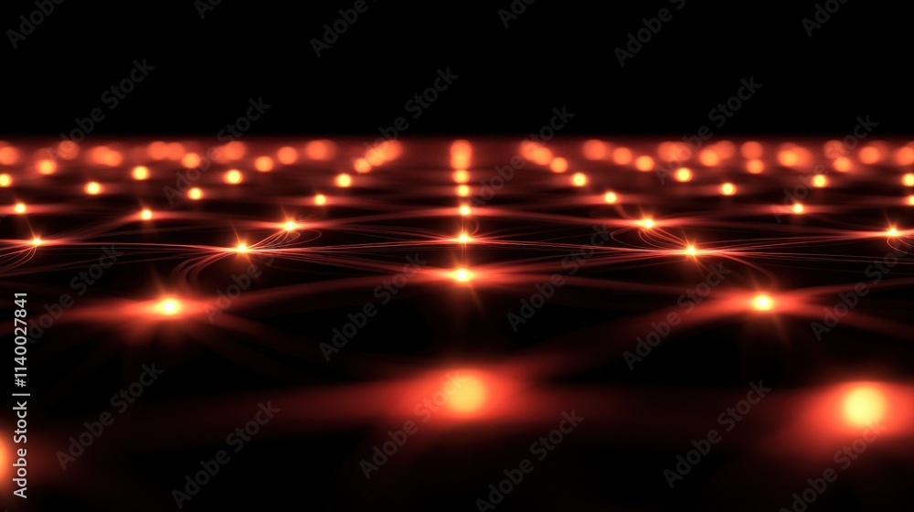 Aufkleber A glowing grid of interconnected nodes, representing digital networks or data flow.