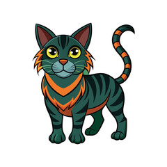 illustration of a cute cat isolated on a white background