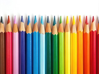 Showcase your creativity!  A dazzling display of colored pencils, perfect for stationery.