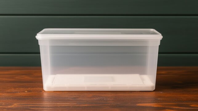 Clear Plastic Storage Box with Molded Lid