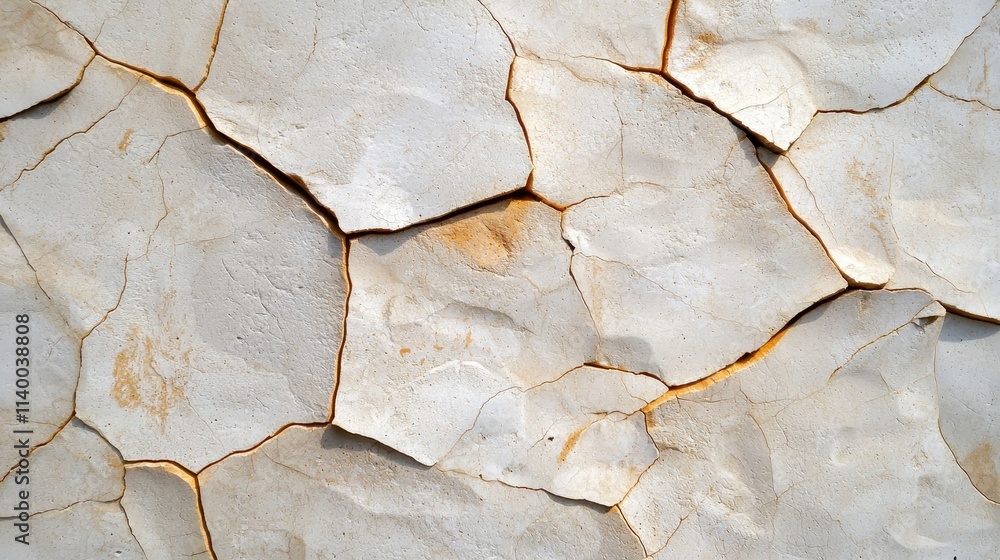 Poster cracked surface of old plaster with textured patterns and unique color variations