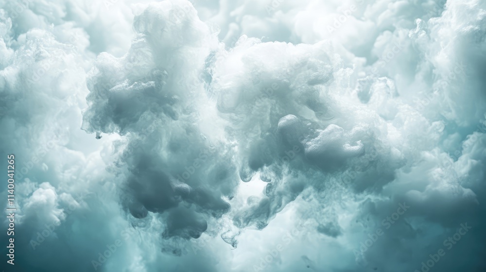 Poster dramatic cloudscape with dense gray clouds creating a moody sky background for atmospheric and natur