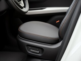 Modern car seat interior detail image.