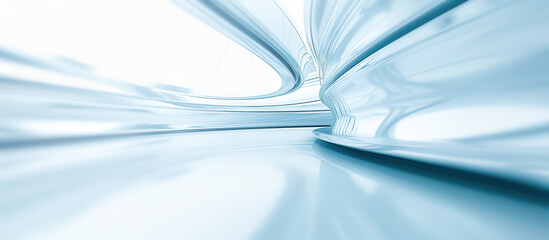 Smooth Abstract Curves in Bright Light. Generative AI