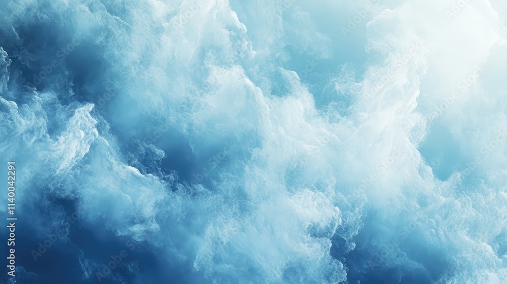 Aufkleber blue sky background with fluffy clouds creating a serene and calming atmosphere ideal for nature and