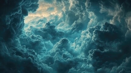 Dramatic Time Lapse of Dynamic Clouds Against a Deep Blue Sky Capturing Nature's Majesty and Atmospheric Movements