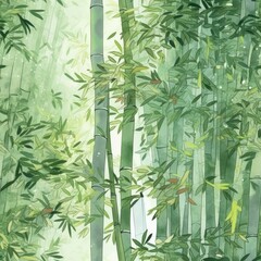 Bamboo Forest Texture Tileable: Fresh and Green Nature Background. Tilable Texture Background.