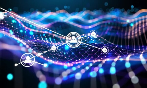 Abstract Network Connection Visualization: Digital Landscape of Global Connectivity