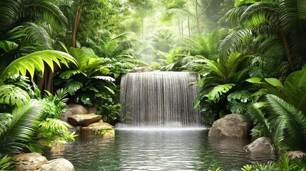 waterfall in jungle